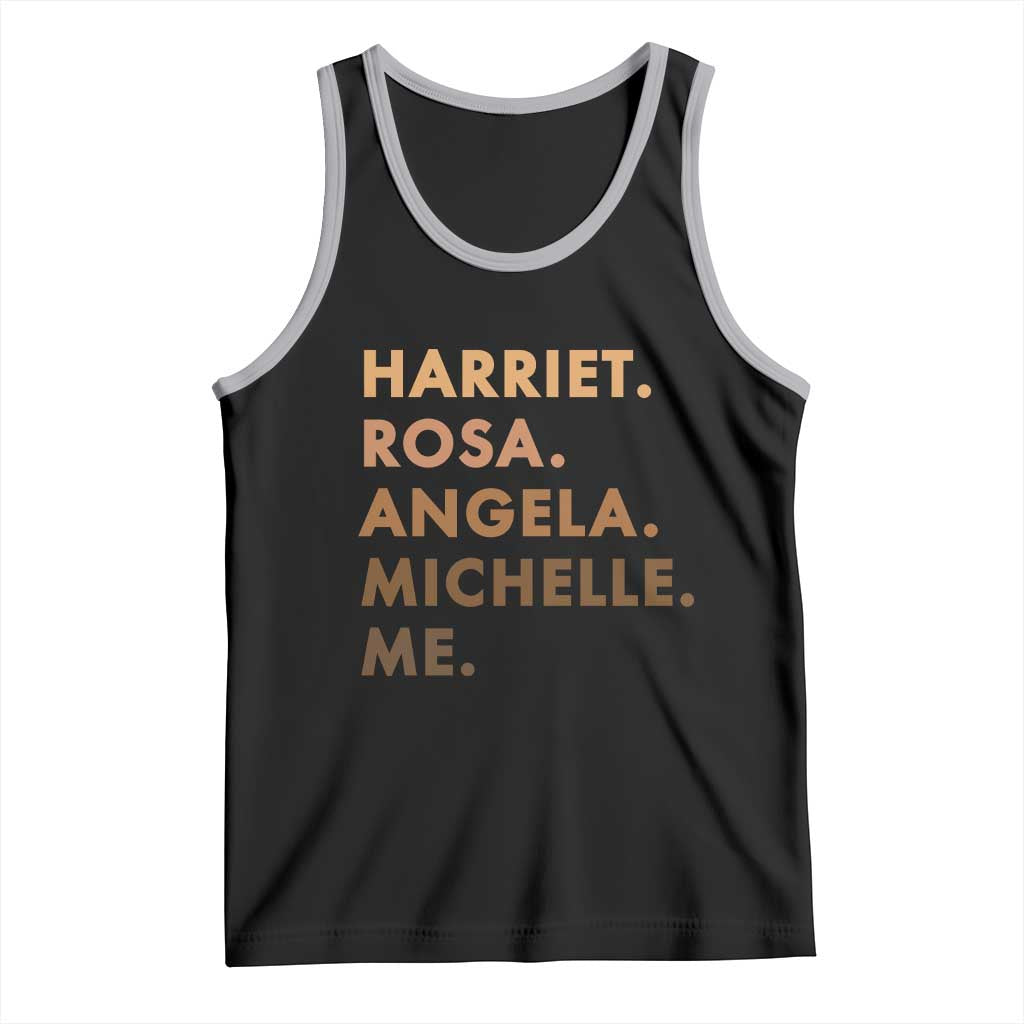 Harriet Rosa Angela Michelle Me Tank Top Black History Month Feminist Women Leaders TS10 Black Athletic Heather Print Your Wear