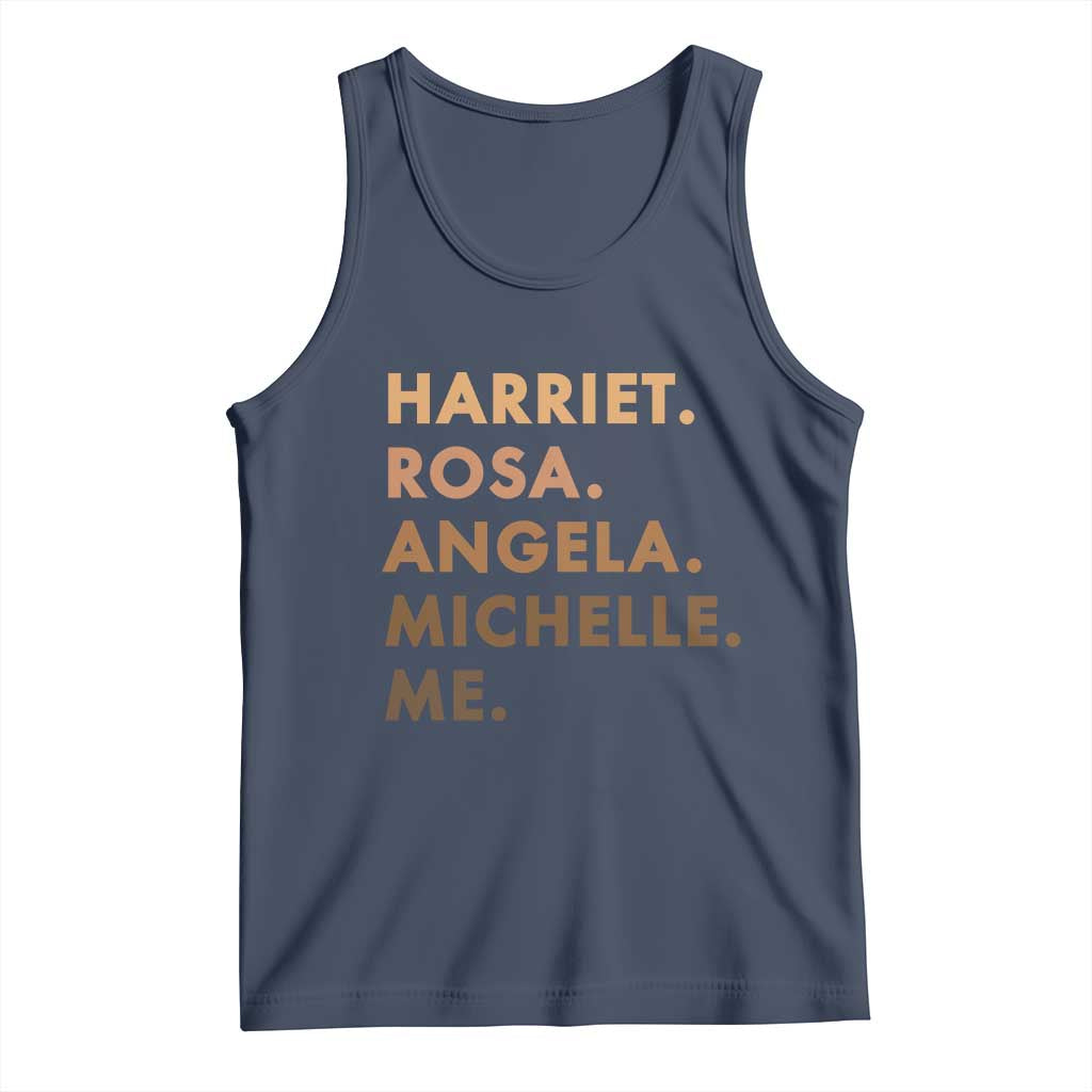 Harriet Rosa Angela Michelle Me Tank Top Black History Month Feminist Women Leaders TS10 Navy Print Your Wear