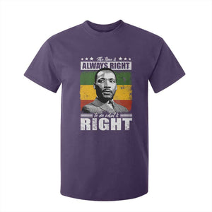 Martin Luther King Jr. T Shirt For Kid The Time Is Always Right To Do What Is Right MLK Black Month TS10 Purple Print Your Wear