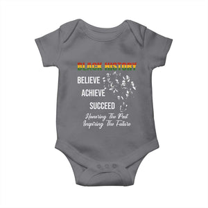 Honoring Past Inspiring Future Black History Month Baby Onesie TS10 Charcoal Print Your Wear