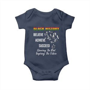 Honoring Past Inspiring Future Black History Month Baby Onesie TS10 Navy Print Your Wear
