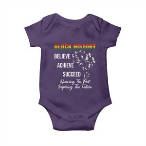 Honoring Past Inspiring Future Black History Month Baby Onesie TS10 Purple Print Your Wear