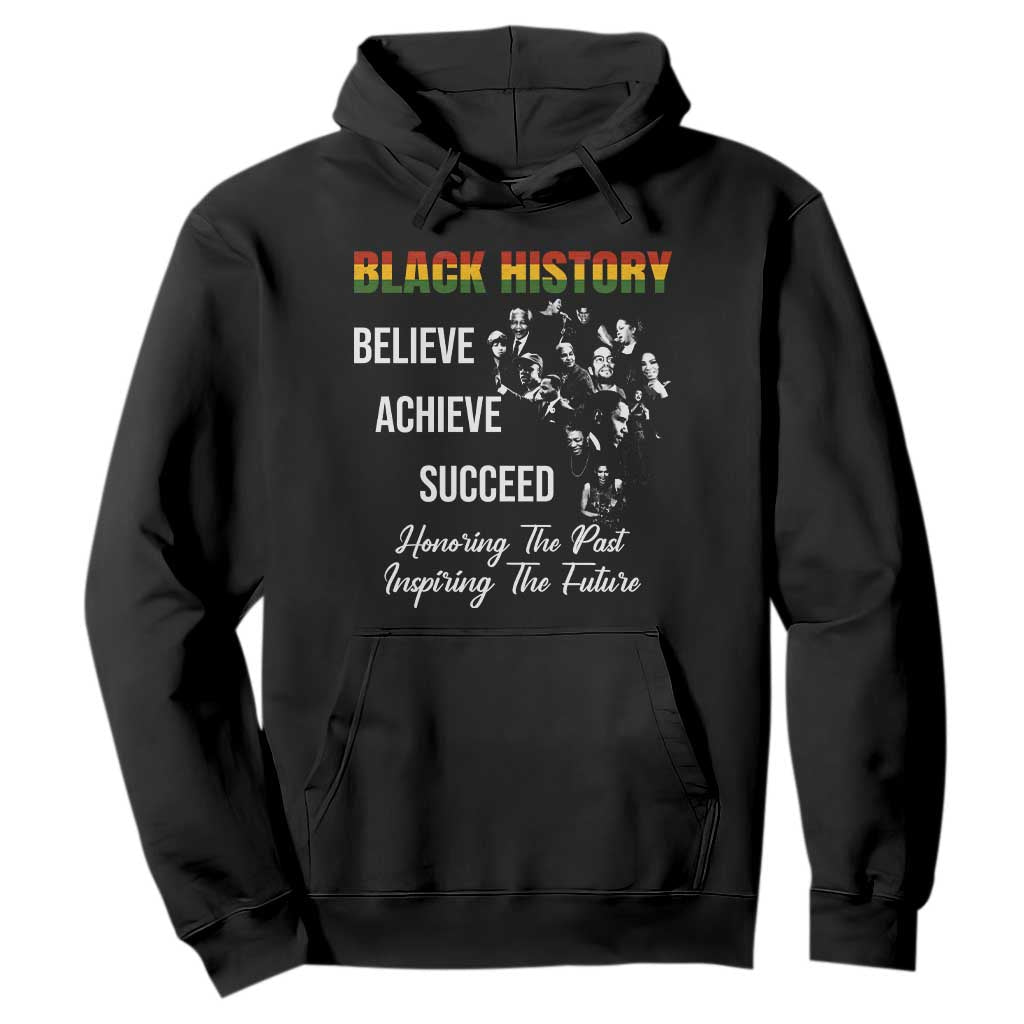 Honoring Past Inspiring Future Black History Month Hoodie TS10 Black Print Your Wear