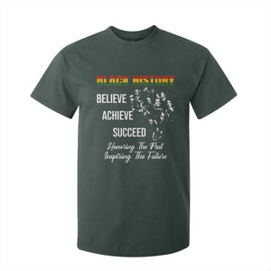 Honoring Past Inspiring Future Black History Month T Shirt For Kid TS10 Dark Forest Green Print Your Wear