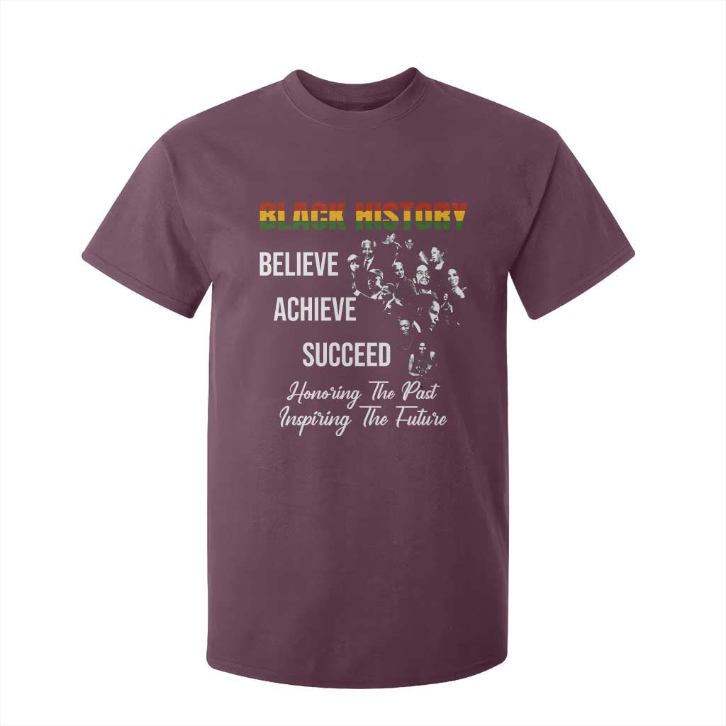 Honoring Past Inspiring Future Black History Month T Shirt For Kid TS10 Maroon Print Your Wear