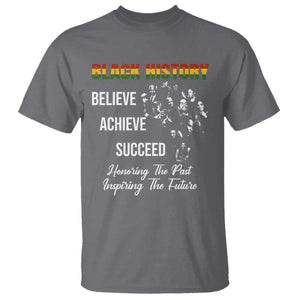 Honoring Past Inspiring Future Black History Month T Shirt TS10 Charcoal Print Your Wear