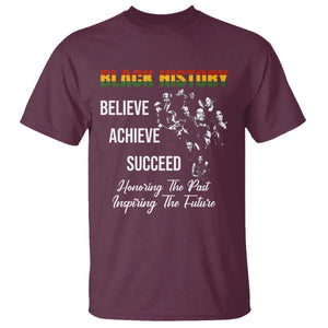 Honoring Past Inspiring Future Black History Month T Shirt TS10 Maroon Print Your Wear