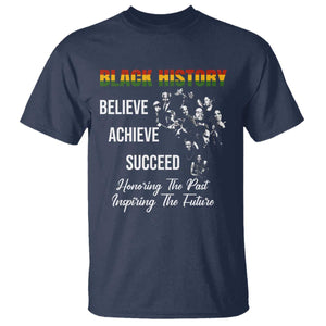 Honoring Past Inspiring Future Black History Month T Shirt TS10 Navy Print Your Wear