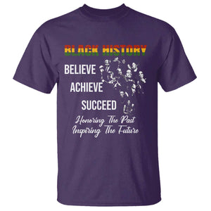Honoring Past Inspiring Future Black History Month T Shirt TS10 Purple Print Your Wear