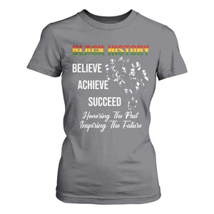 Honoring Past Inspiring Future Black History Month T Shirt For Women TS10 Charcoal Print Your Wear