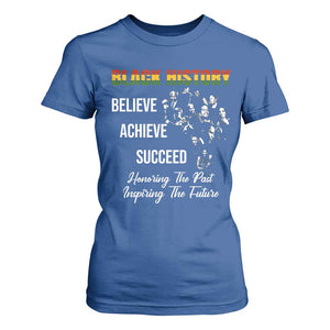 Honoring Past Inspiring Future Black History Month T Shirt For Women TS10 Royal Blue Print Your Wear