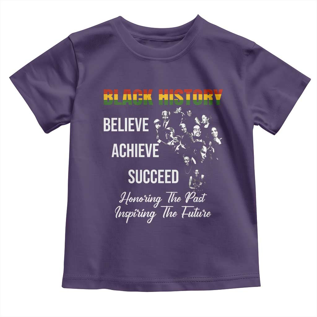 Honoring Past Inspiring Future Black History Month Toddler T Shirt TS10 Purple Print Your Wear