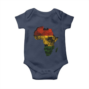 Black History Month Baby Onesie Pan African Africa Map Black Pride TS10 Navy Print Your Wear