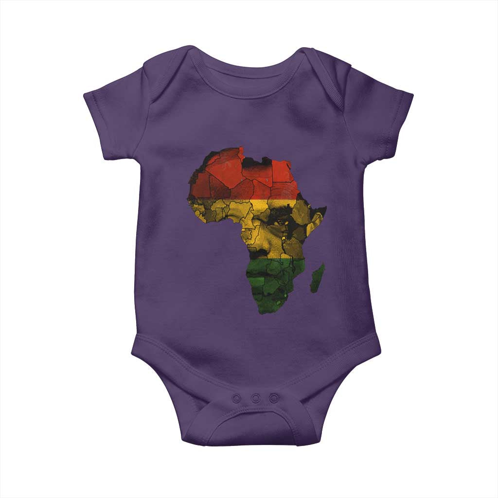 Black History Month Baby Onesie Pan African Africa Map Black Pride TS10 Purple Print Your Wear