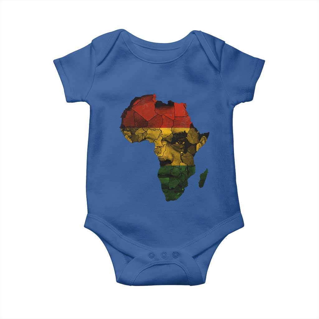 Black History Month Baby Onesie Pan African Africa Map Black Pride TS10 Royal Blue Print Your Wear