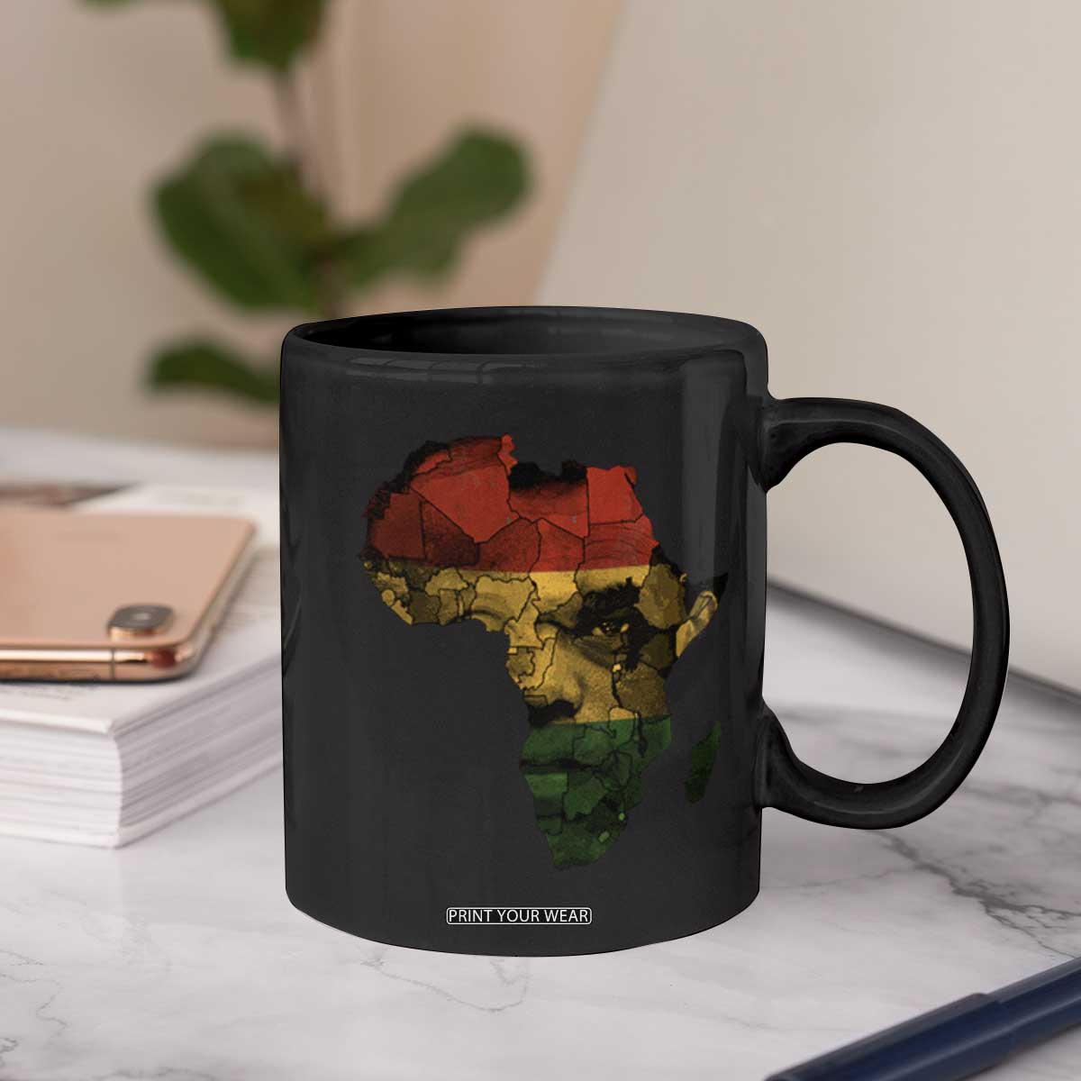 Black History Month Coffee Mug Pan African Africa Map Black Pride TS10 Print Your Wear