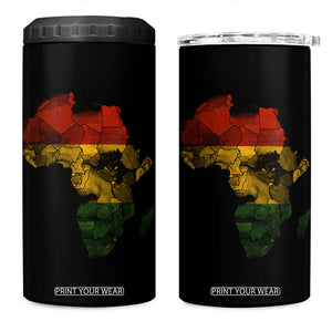 Black History Month 4 in 1 Can Cooler Tumbler Pan African Africa Map Black Pride TS10 One Size: 16 oz Black Print Your Wear