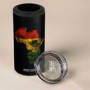 Black History Month 4 in 1 Can Cooler Tumbler Pan African Africa Map Black Pride TS10 Print Your Wear