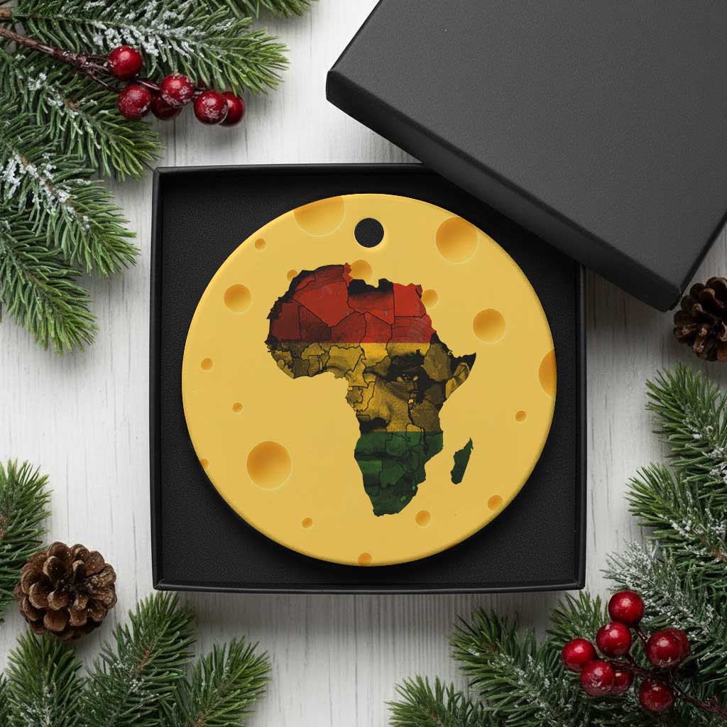 Black History Month Ceramic Ornament Pan African Africa Map Black Pride TS10 1pc Yellow Cheese Print Your Wear