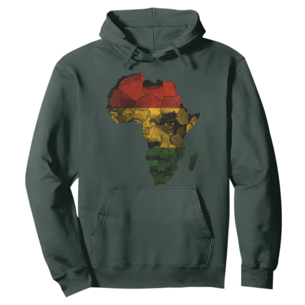 Black History Month Hoodie Pan African Africa Map Black Pride TS10 Dark Forest Green Print Your Wear