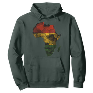Black History Month Hoodie Pan African Africa Map Black Pride TS10 Dark Forest Green Print Your Wear