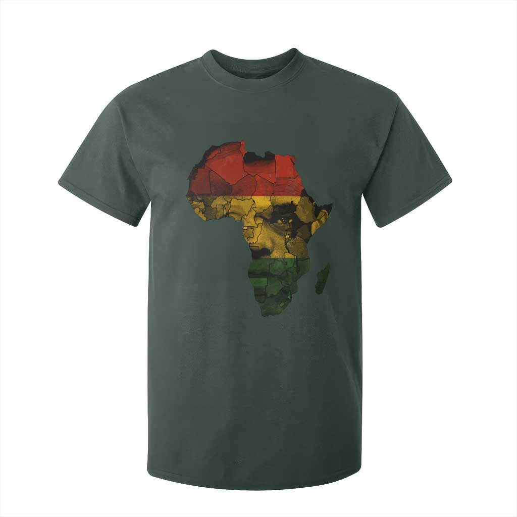 Black History Month T Shirt For Kid Pan African Africa Map Black Pride TS10 Dark Forest Green Print Your Wear