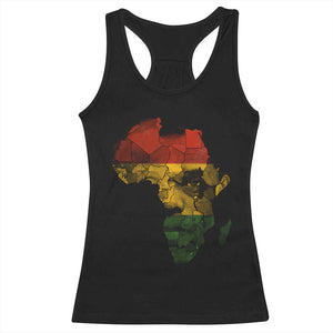 Black History Month Racerback Tank Top Pan African Africa Map Black Pride TS10 Black Print Your Wear