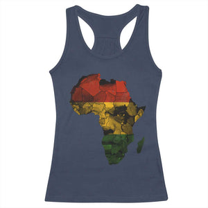 Black History Month Racerback Tank Top Pan African Africa Map Black Pride TS10 Navy Print Your Wear