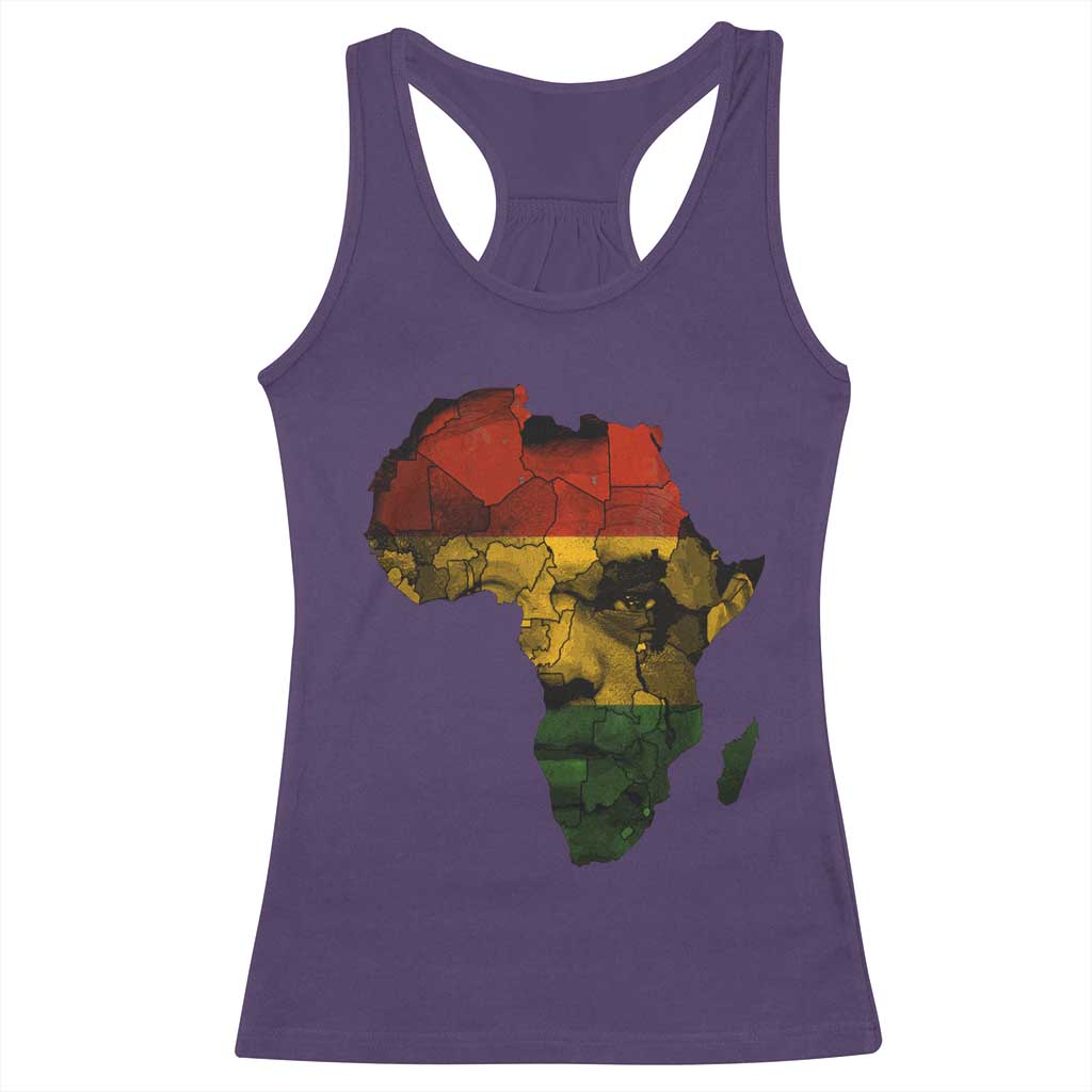 Black History Month Racerback Tank Top Pan African Africa Map Black Pride TS10 Purple Print Your Wear