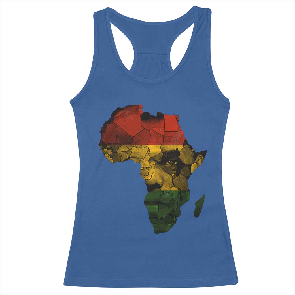 Black History Month Racerback Tank Top Pan African Africa Map Black Pride TS10 Royal Blue Print Your Wear