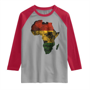 Black History Month Raglan Shirt Pan African Africa Map Black Pride TS10 Sport Gray Red Print Your Wear