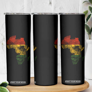 Black History Month Skinny Tumbler Pan African Africa Map Black Pride TS10 Print Your Wear