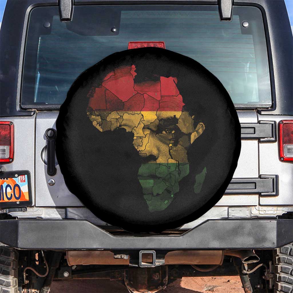 Black History Month Spare Tire Cover Pan African Africa Map Black Pride TS10 No hole Black Print Your Wear