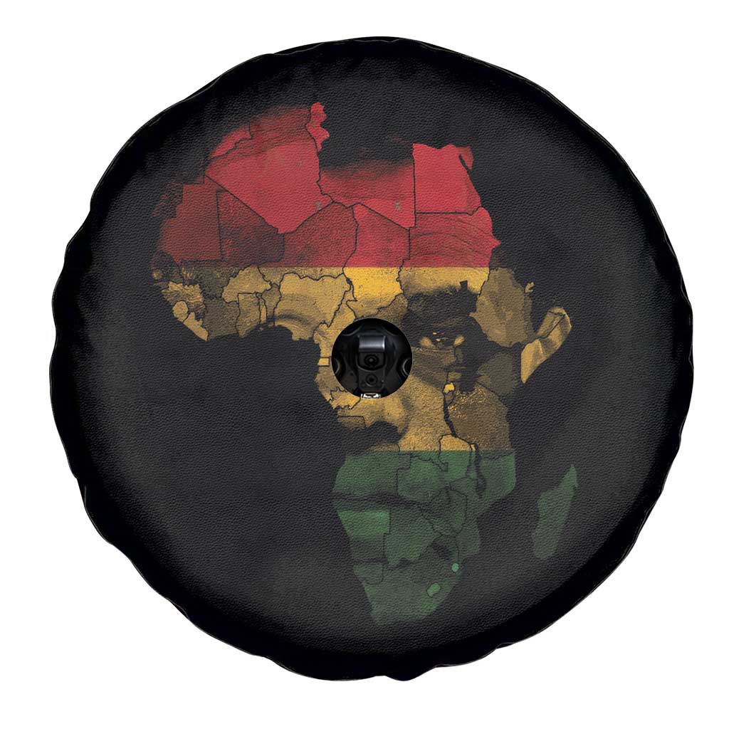 Black History Month Spare Tire Cover Pan African Africa Map Black Pride TS10 Print Your Wear