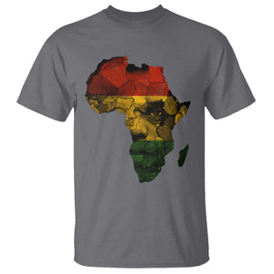 Black History Month T Shirt Pan African Africa Map Black Pride TS10 Charcoal Print Your Wear