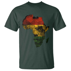 Black History Month T Shirt Pan African Africa Map Black Pride TS10 Dark Forest Green Print Your Wear