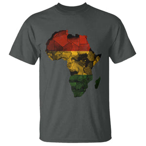 Black History Month T Shirt Pan African Africa Map Black Pride TS10 Dark Heather Print Your Wear