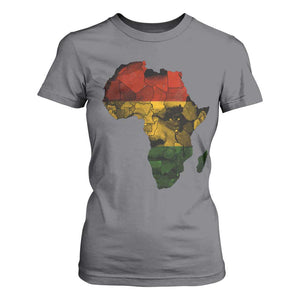 Black History Month T Shirt For Women Pan African Africa Map Black Pride TS10 Charcoal Print Your Wear