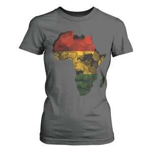 Black History Month T Shirt For Women Pan African Africa Map Black Pride TS10 Dark Heather Print Your Wear