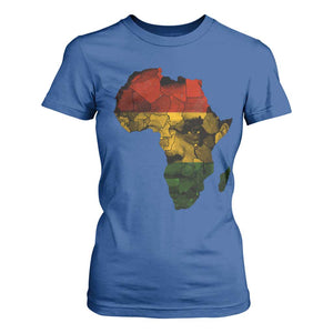 Black History Month T Shirt For Women Pan African Africa Map Black Pride TS10 Royal Blue Print Your Wear
