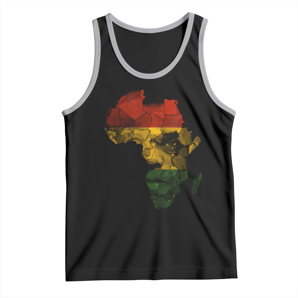Black History Month Tank Top Pan African Africa Map Black Pride TS10 Black Athletic Heather Print Your Wear