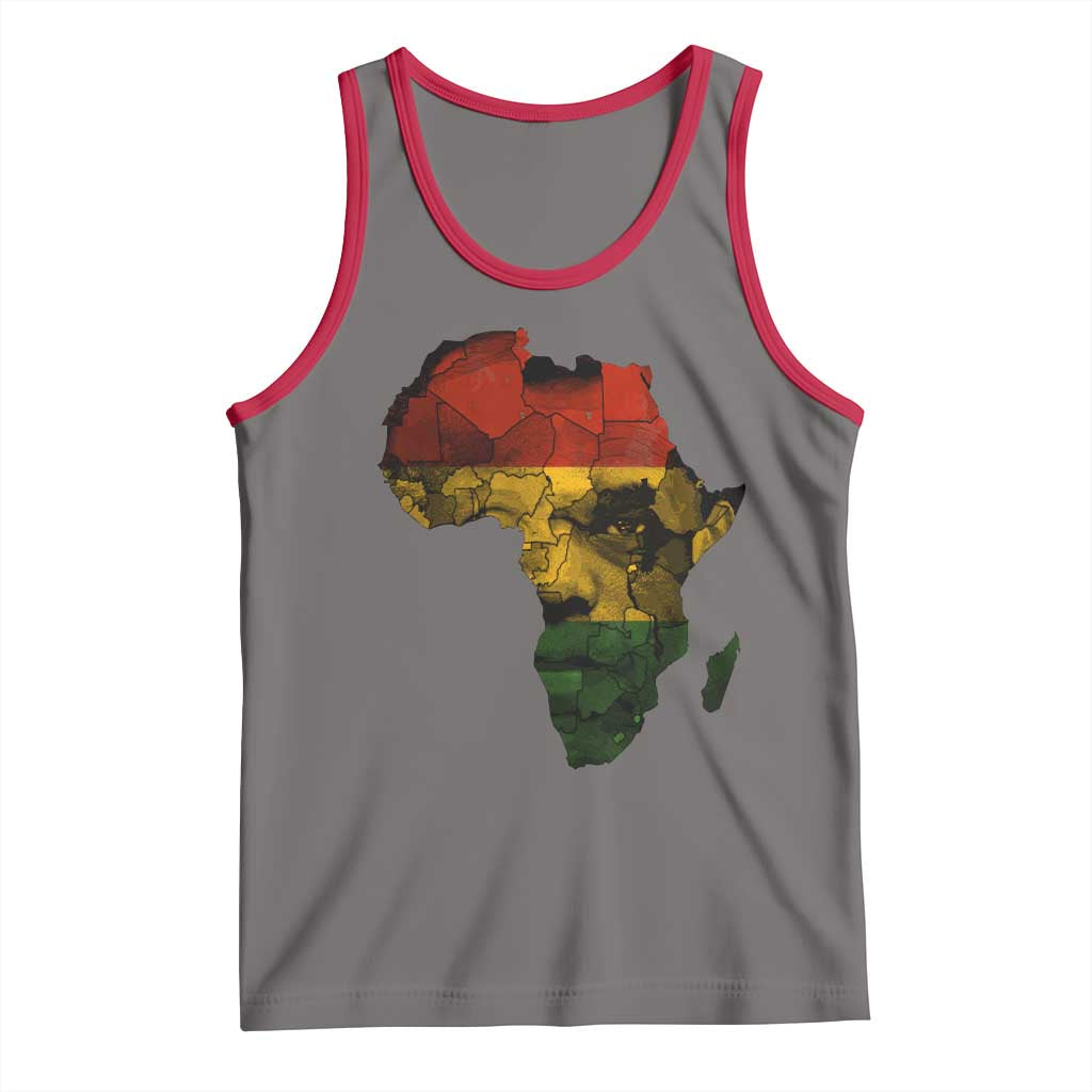 Black History Month Tank Top Pan African Africa Map Black Pride TS10 Deep Heather Red Print Your Wear