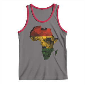Black History Month Tank Top Pan African Africa Map Black Pride TS10 Deep Heather Red Print Your Wear
