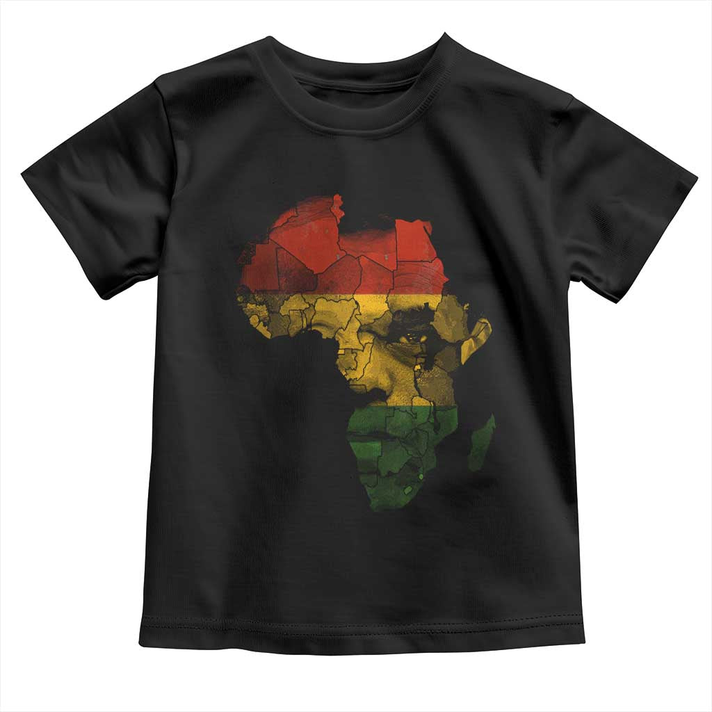 Black History Month Toddler T Shirt Pan African Africa Map Black Pride TS10 Black Print Your Wear