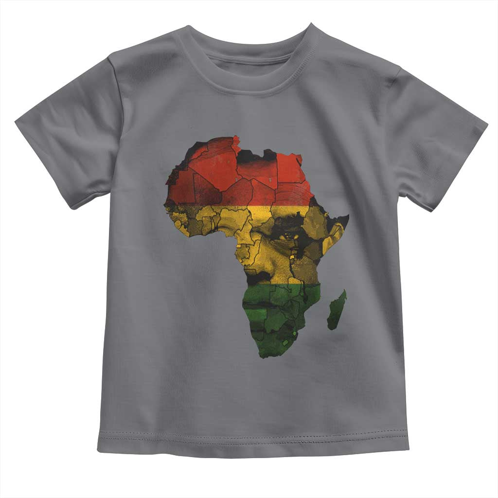 Black History Month Toddler T Shirt Pan African Africa Map Black Pride TS10 Charcoal Print Your Wear