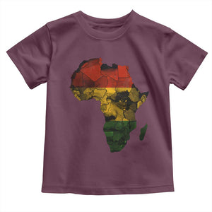 Black History Month Toddler T Shirt Pan African Africa Map Black Pride TS10 Maroon Print Your Wear