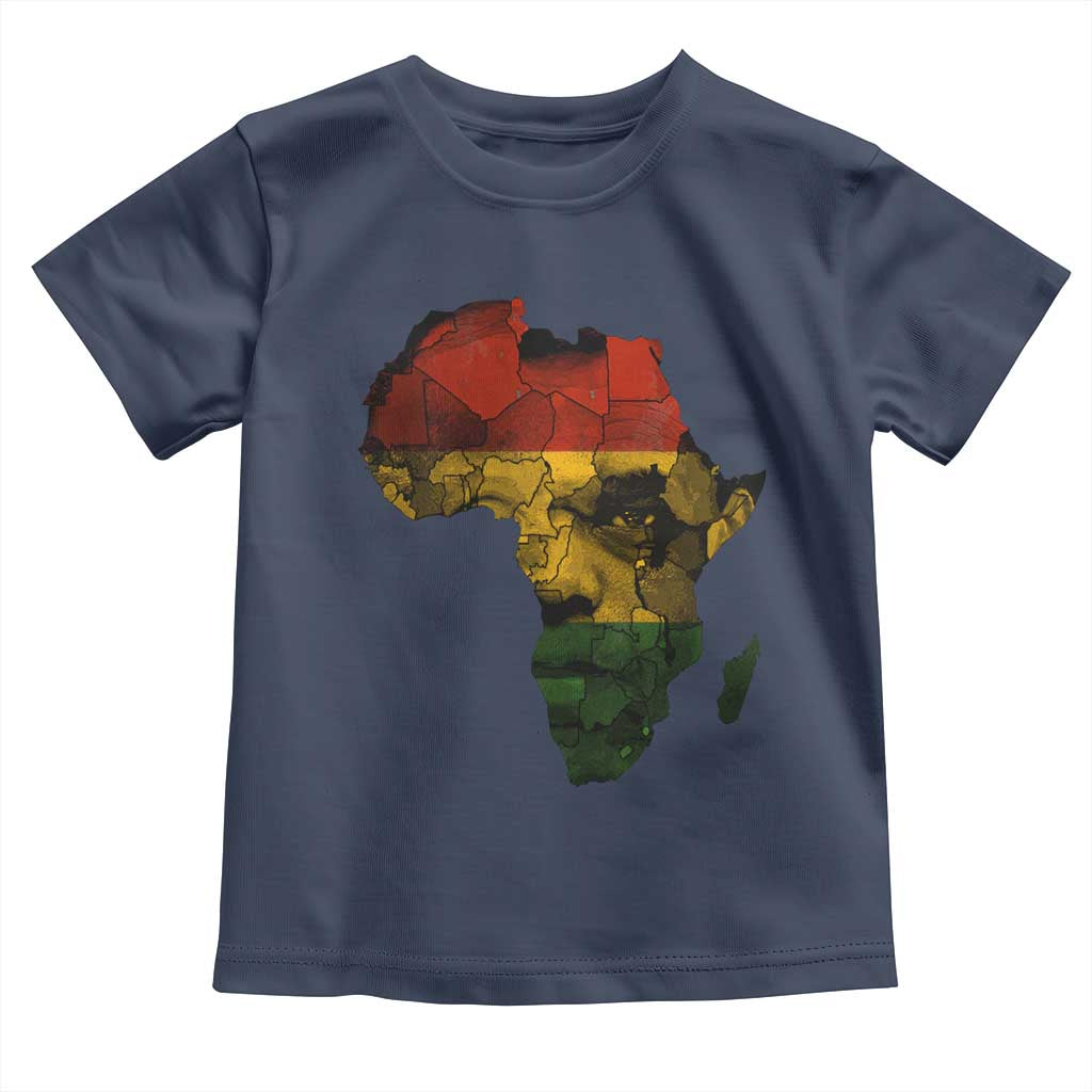 Black History Month Toddler T Shirt Pan African Africa Map Black Pride TS10 Navy Print Your Wear