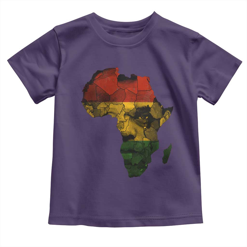 Black History Month Toddler T Shirt Pan African Africa Map Black Pride TS10 Purple Print Your Wear