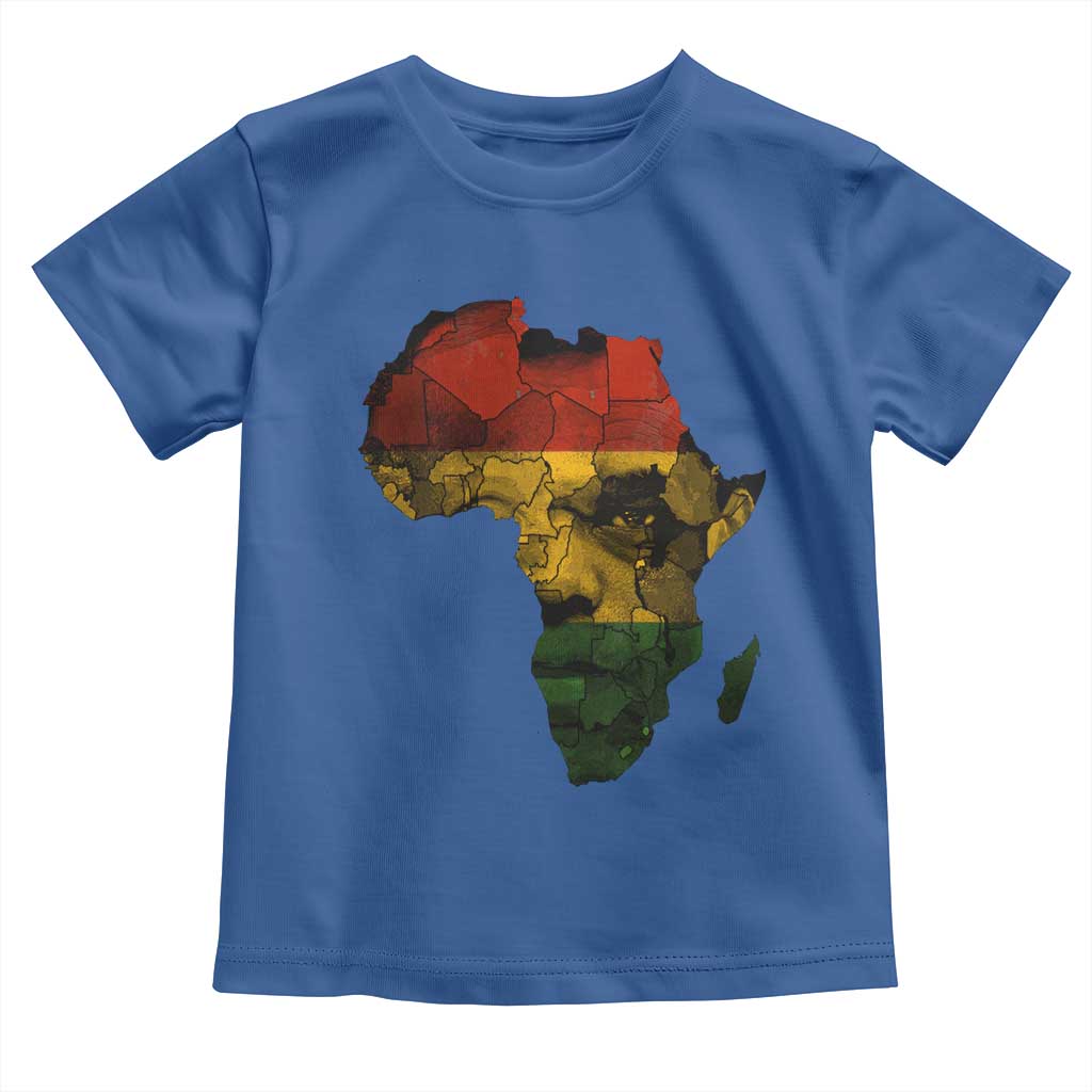 Black History Month Toddler T Shirt Pan African Africa Map Black Pride TS10 Royal Blue Print Your Wear