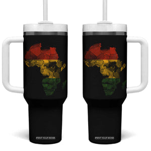 Black History Month Tumbler With Handle Pan African Africa Map Black Pride TS10 One Size: 40 oz Black Print Your Wear